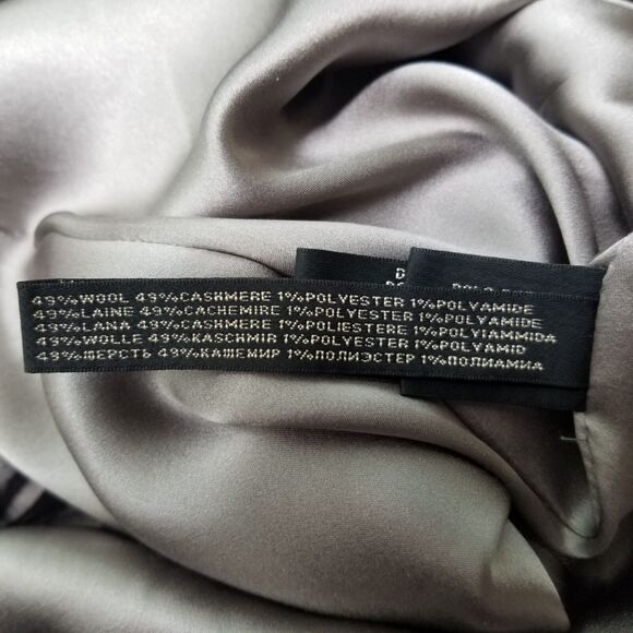 Ralph Lauren Black Label Cashmere Bl Sheath Dress Sparkly Gray Scoop Neck Sz 4 - Picture 9 of 10